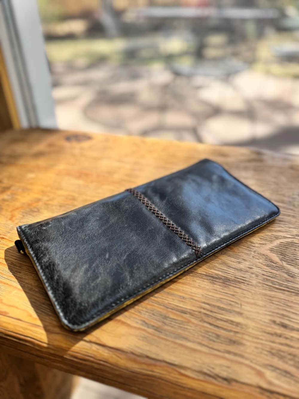 Sigrid Olsen black leather clutch